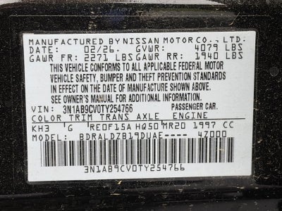 2026 Nissan Sentra SV Sedan