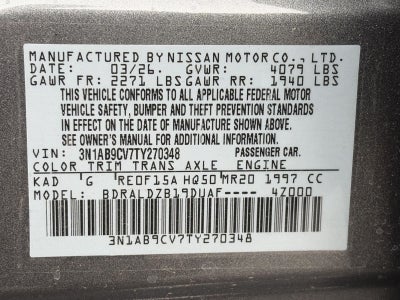 2026 Nissan Sentra SV Sedan