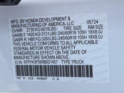 2024 Honda Ridgeline RTL AWD