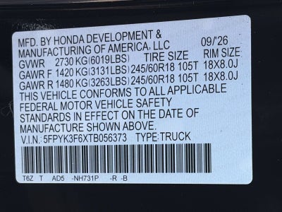 2026 Honda Ridgeline TrailSport AWD