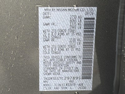 2026 Nissan Pathfinder Platinum 4WD