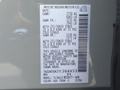2026 Nissan Pathfinder Platinum 4WD