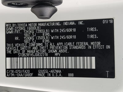 2018 Toyota Highlander LE V6 AWD