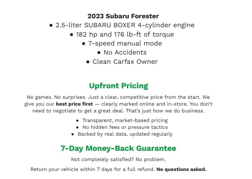 2023 Subaru Forester Sport CVT