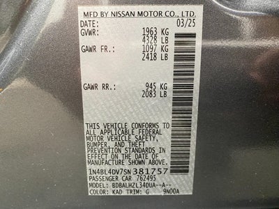 2025 Nissan Altima SV