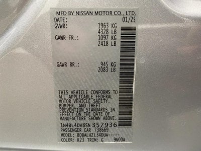 2025 Nissan Altima SV