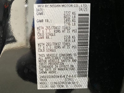 2025 Nissan Frontier Crew Cab PRO-4X®