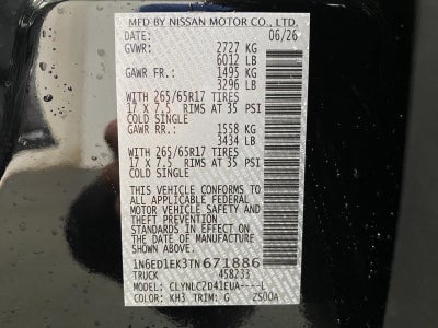 2026 Nissan Frontier Crew Cab SV