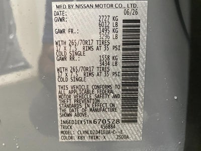 2026 Nissan Frontier Crew Cab PRO-4X®
