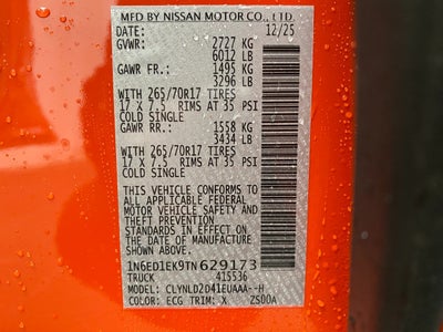 2026 Nissan Frontier Crew Cab PRO-4X®