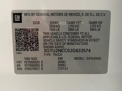 2018 GMC Sierra 1500 4WD Crew Cab 143.5 SLT