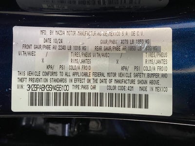 2025 Mazda Mazda3 Sedan 2.5 S Select Sport FWD