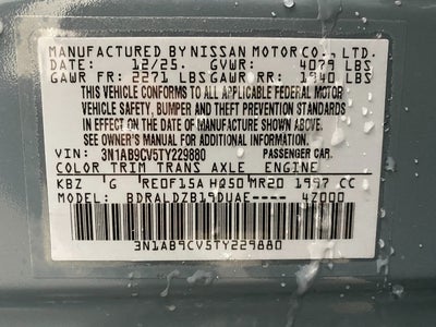 2026 Nissan Sentra SV