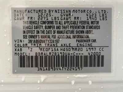 2026 Nissan Sentra SR