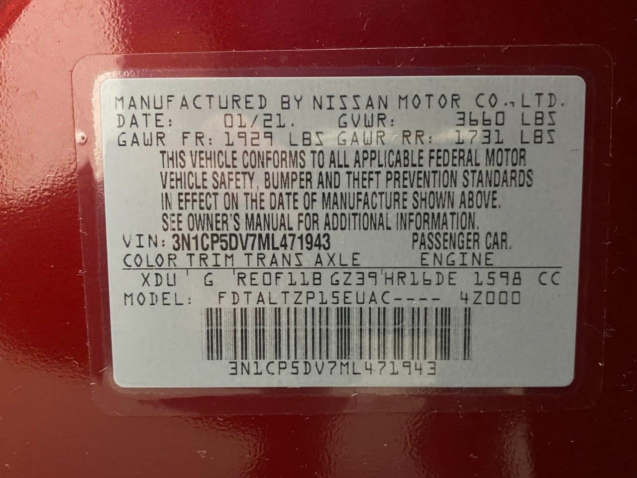 2021 Nissan Kicks SR FWD