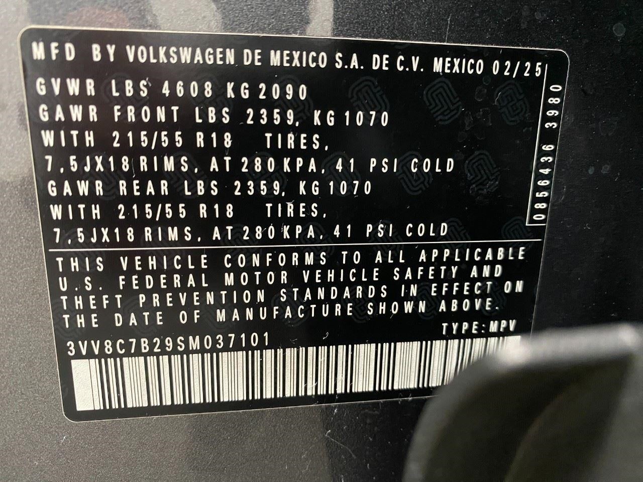 2025 Volkswagen Taos S 4MOTION
