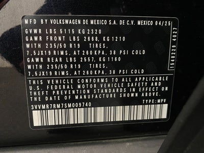 2025 Volkswagen Tiguan 2.0T SE 4MOTION