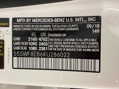 2019 Mercedes-Benz C-Class C 300 4MATIC® Sedan