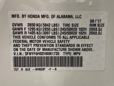 2017 Honda Pilot Elite AWD