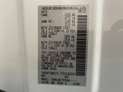 2026 Nissan Rogue SV