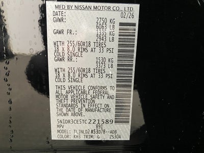 2026 Nissan Pathfinder SL