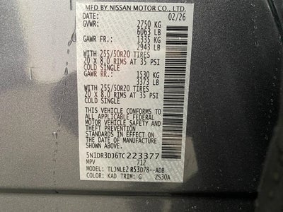 2026 Nissan Pathfinder Platinum 4WD
