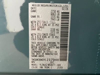 2026 Nissan Pathfinder Platinum