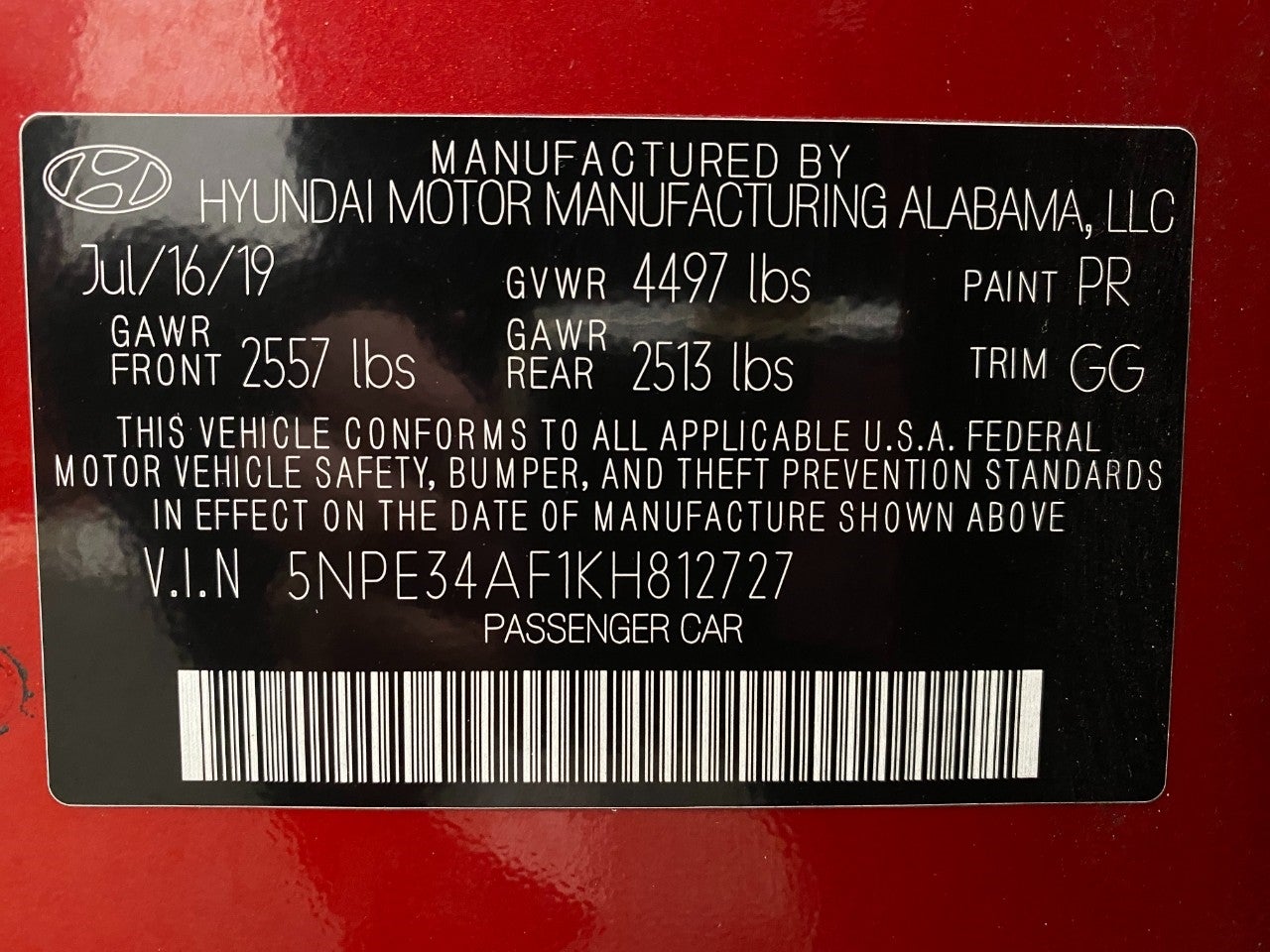 2019 Hyundai SONATA Limited