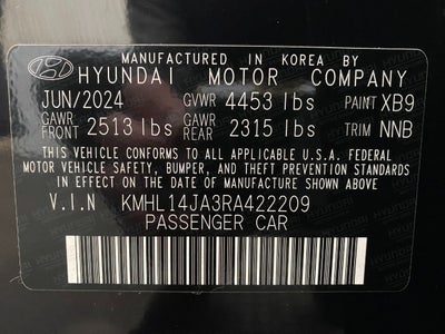 2024 Hyundai Sonata SEL 2.5L FWD