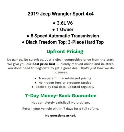 2019 Jeep Wrangler Unlimited Sport 4x4