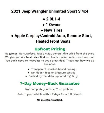 2021 Jeep Wrangler Unlimited Sport S 4x4