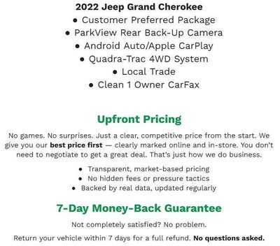 2022 Jeep Grand Cherokee WK Laredo X 4x4