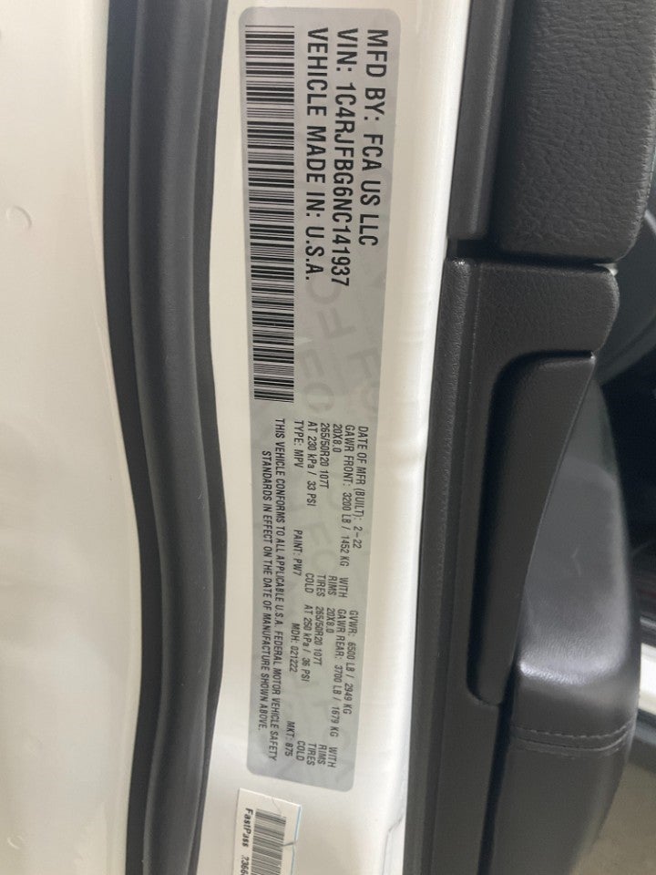 2022 Jeep Grand Cherokee WK Limited 4x4