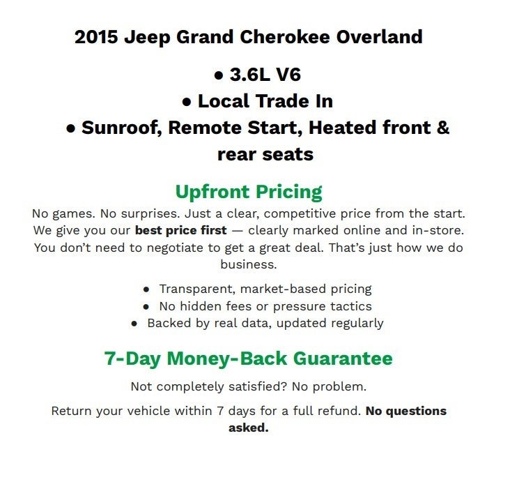 2015 Jeep Grand Cherokee Overland