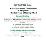2017 RAM 1500 Rebel Crew Cab 4x4 5'7' Box