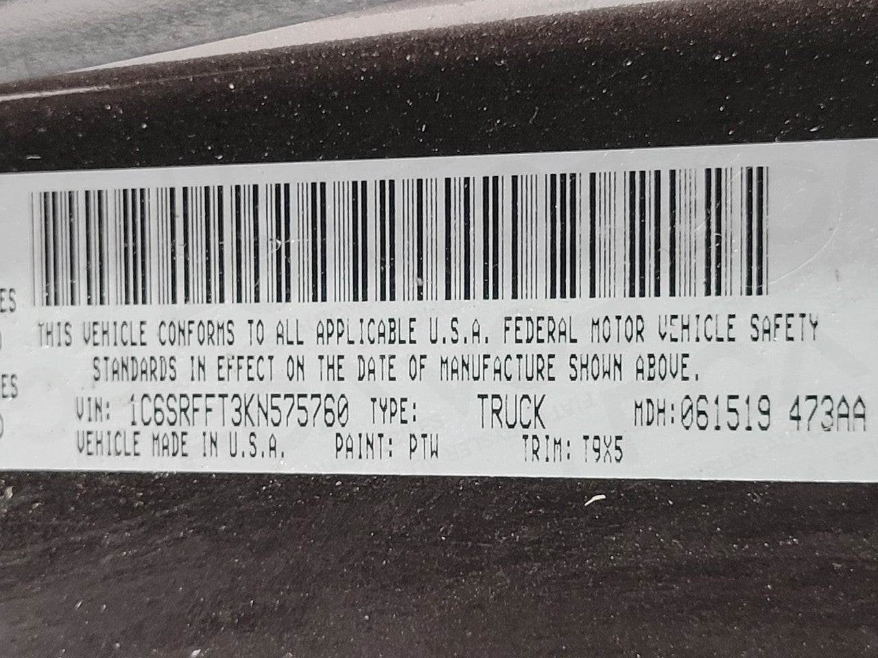 2019 RAM 1500 Big Horn/Lone Star Crew Cab 4x4 5'7' Box