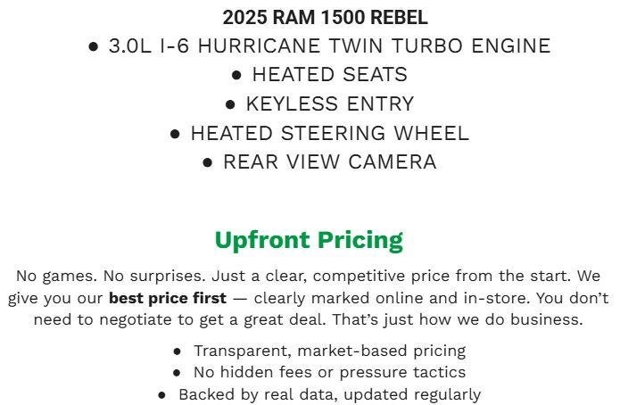 2025 RAM 1500 Rebel