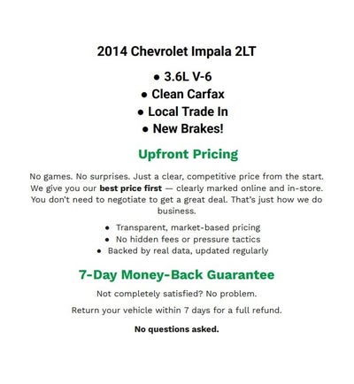 2014 Chevrolet Impala 2LT