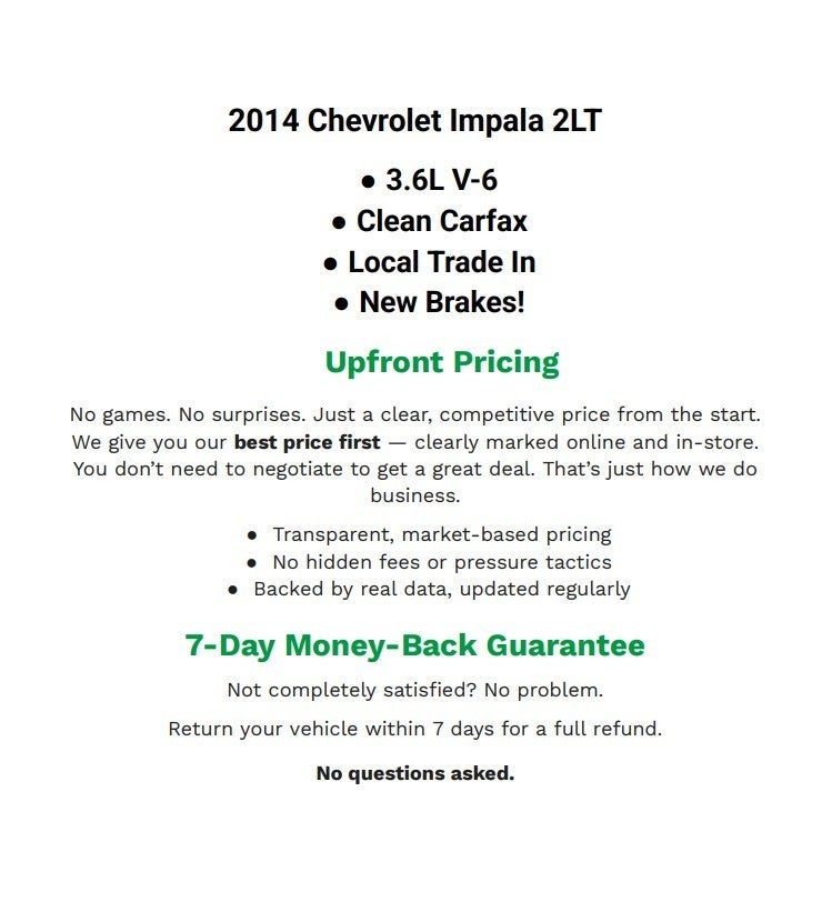 2014 Chevrolet Impala 2LT