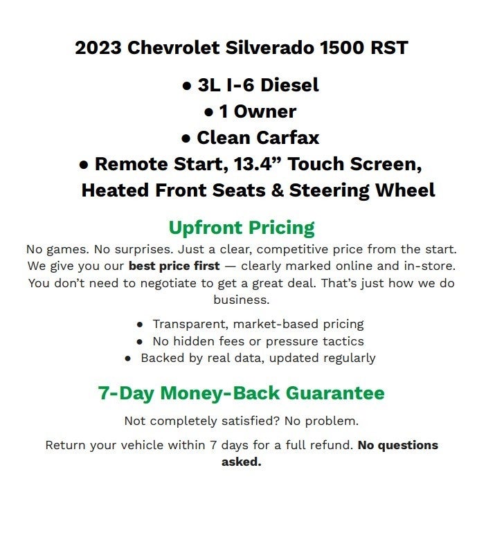 2023 Chevrolet Silverado 1500 4WD Crew Cab Short Bed RST
