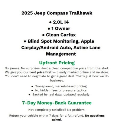 2025 Jeep Compass Trailhawk 4x4