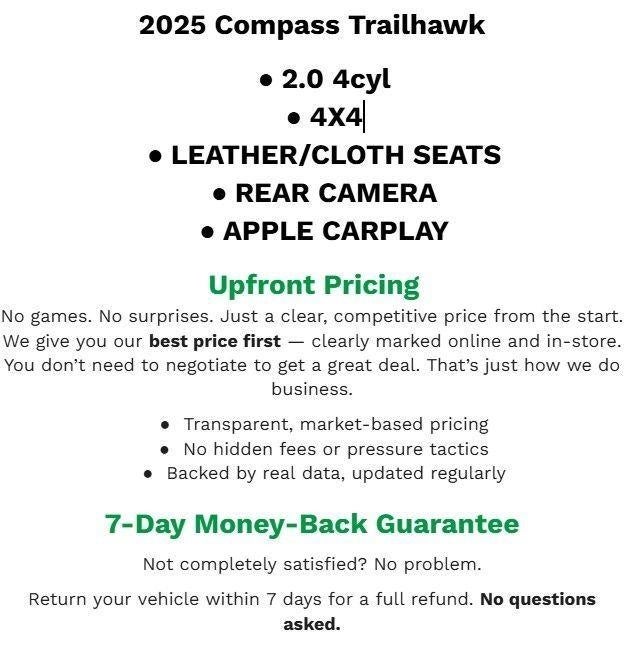 2025 Jeep Compass Trailhawk 4x4