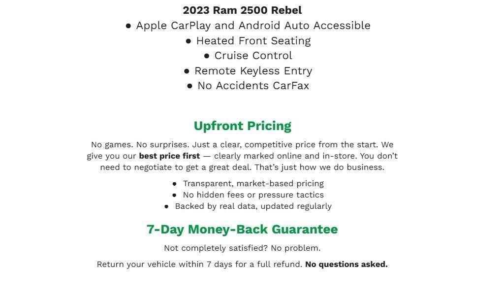 2023 RAM 2500 Power Wagon Rebel Crew Cab 4x4 6'4' Box