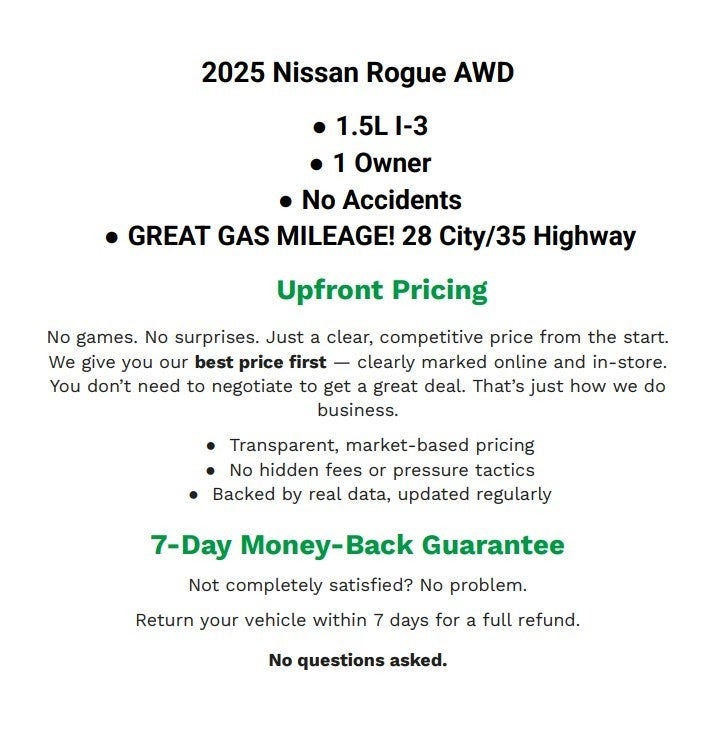 2025 Nissan Rogue SV Intelligent AWD