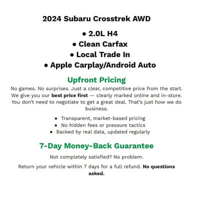 2024 Subaru Crosstrek AWD