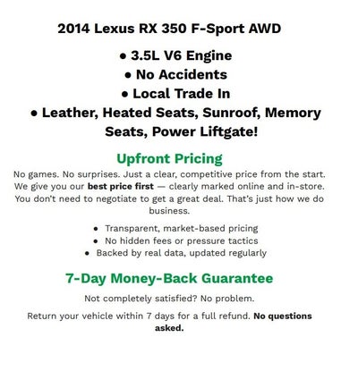 2014 Lexus RX 350 F Sport