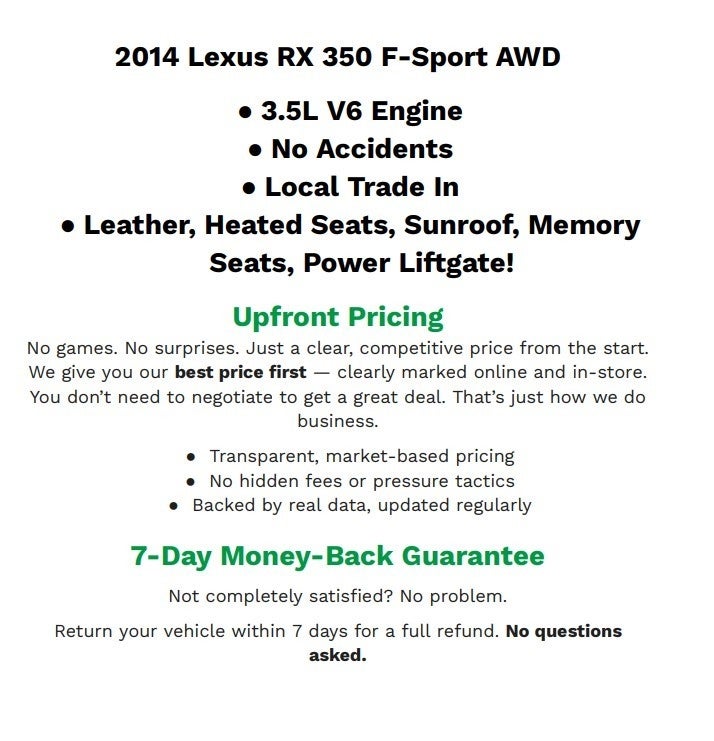 2014 Lexus RX 350 F Sport