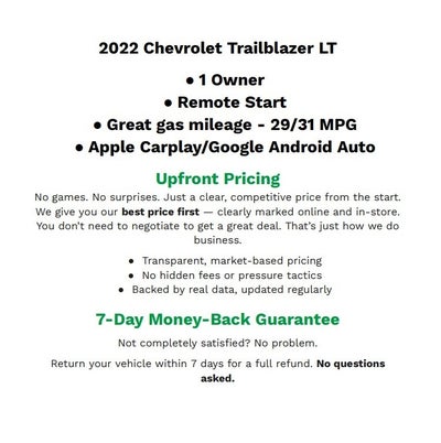 2022 Chevrolet Trailblazer FWD LT