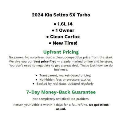 2024 Kia Seltos SX Turbo