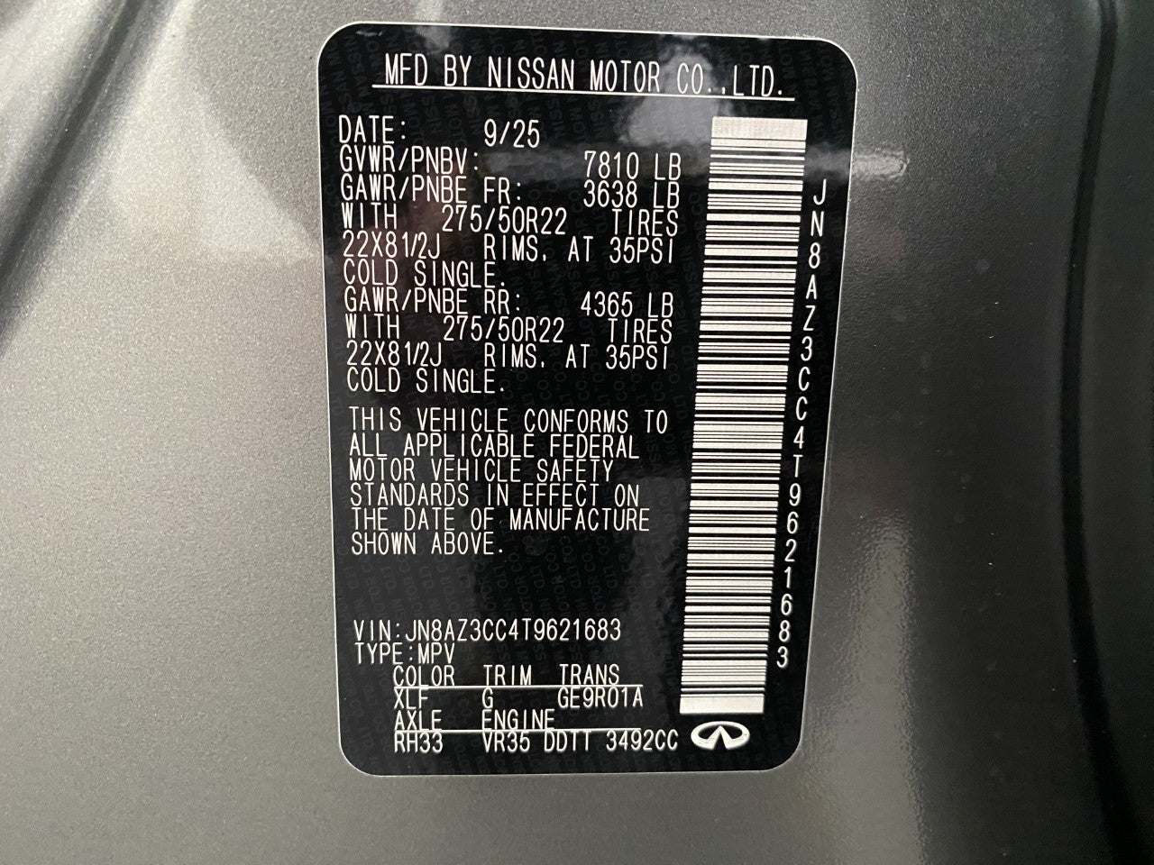 2026 INFINITI QX80 AUTOGRAPH AWD